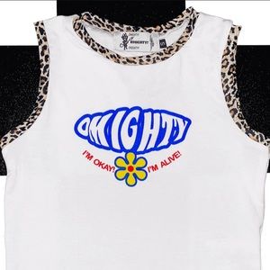 Omighty cheetah trim top